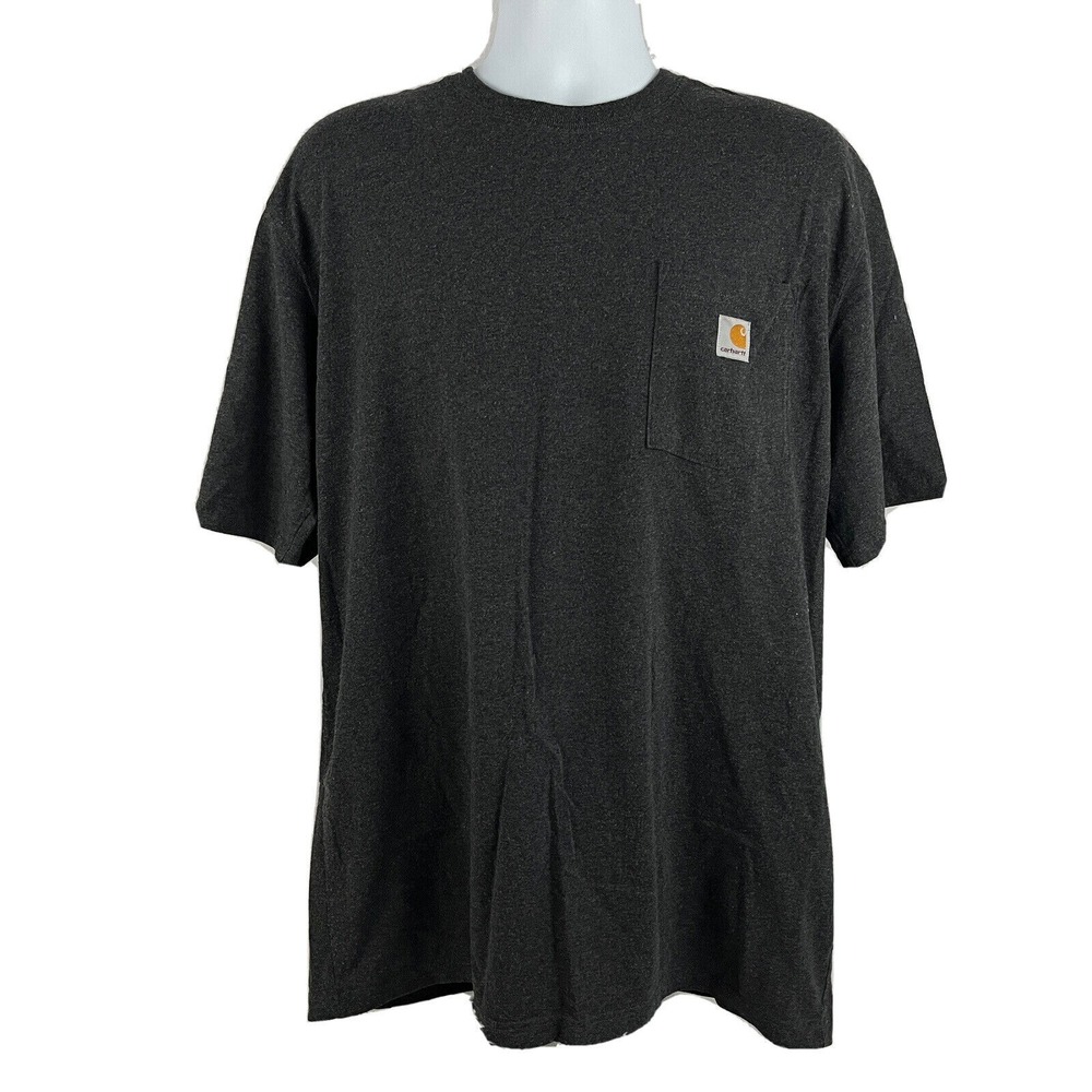 Carhartt‎ Gray T-Shirt Original Fit Front Pocket Tee Big & Tall Size Large Tall